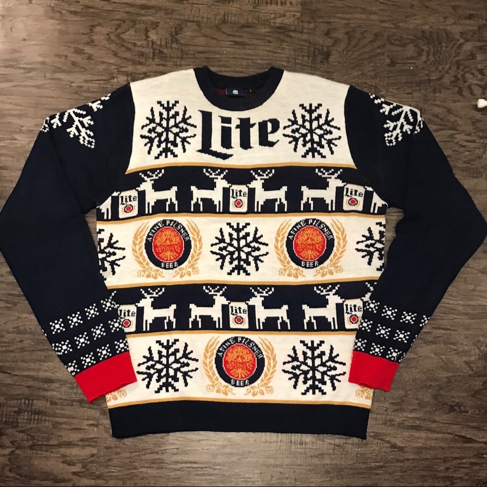 MILLER LITE Limited Edition Christmas Sweater 2017